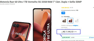 Promoção do razr 60 ultra