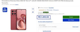 Motorola Moto G86 em oferta