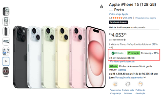 Oferta do iPhone 15
