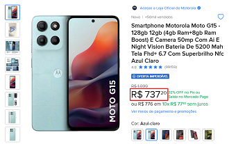 Oferta do Moto G15