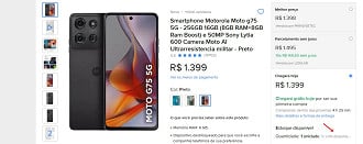 Moto G75 entra em oferta