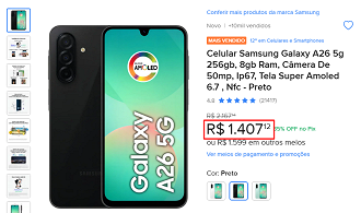 Oferta do Galaxy A26