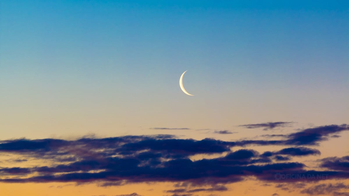 Qual a fase da Lua nesta quarta, 18 de fevereiro de 2026. Imagem: Oficina da Net