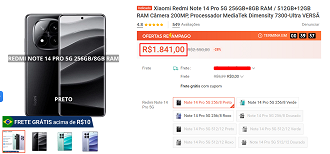Oferta do Redmi Note 14 Pro 5G