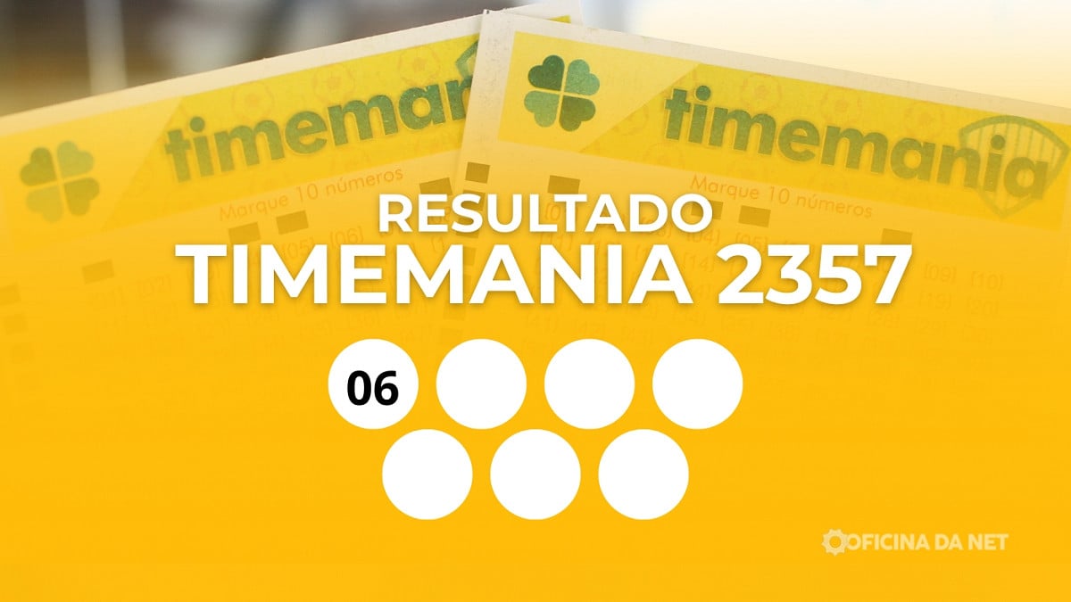 Veja os números sorteados da Timemania 2357