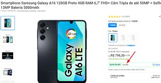 Oferta do Galaxy A16 4G