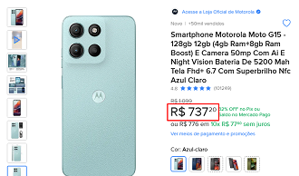 Oferta do Moto G15
