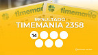 Resultado da Timemania 2358 de hoje, sábado (21/02); prêmio de R$ 7,5 milhões Resultado da Timemania 2358 de hoje, sábado (21/02); prêmio de R$ 7,5 milhões