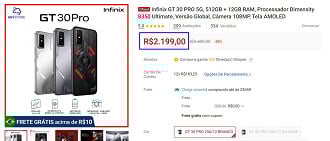 Oferta do Infinix GT 30 Pro