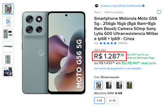 Oferta do Moto G56 5G