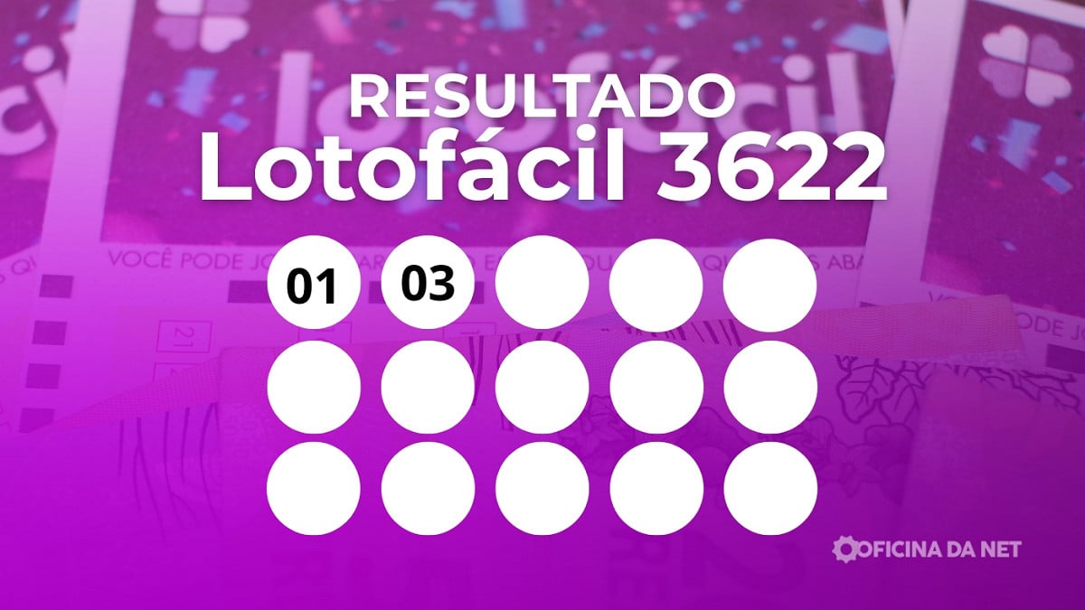 Veja os números sorteados da Lotofácil 3622