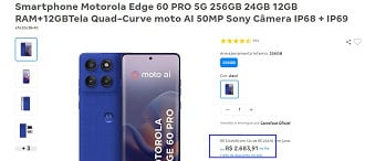 Oferta do Motorola Esde 60 Pro