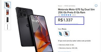 Oferta do Moto G75