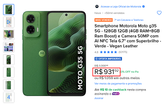 Oferta do Moto G35 5G