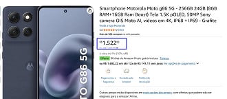 Oferta do Motorola Moto G86
