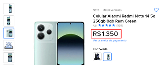 Oferta do Redmi Note 14 5G