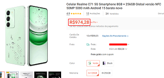 Oferta do realme C71 5G