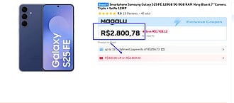 Oferta do Galaxy S25 FE