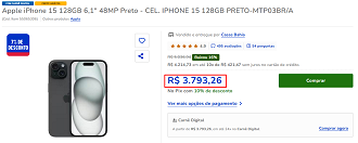 Oferta do iPhone 15