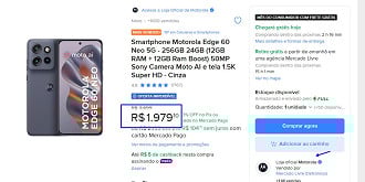 Oferta do Edge 60 Neo
