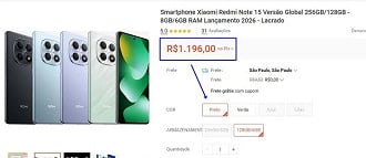 Oferta do Redmi Note 15