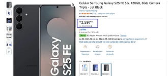 Oferta do Galaxy S25 FE