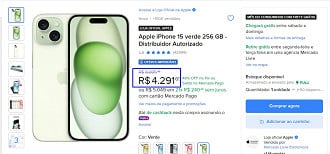 Oferta do iPhone 15