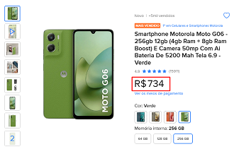 Oferta do Moto G06