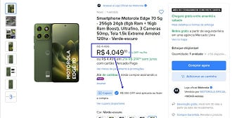 Oferta do Motorola Edge 70
