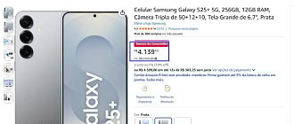 Promoção do Galaxy S25 Plus