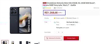 Oferta do Moto G56