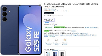 Oferta do Galaxy S25 FE