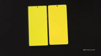 Comparação do brilho de tela do Galaxy S25 Ultra (a esquerda) com o S26 Ultra