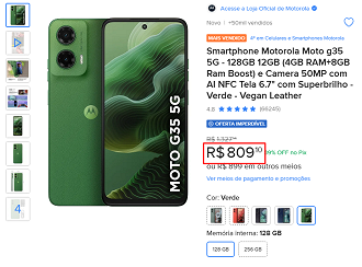 Oferta do Moto G35 5G