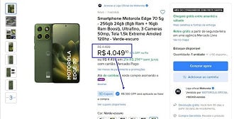Oferta do Motorola Edge 70