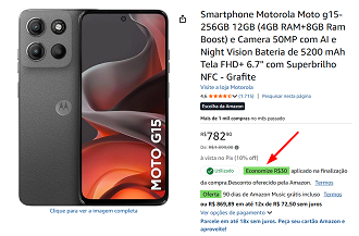 Oferta do Moto G15