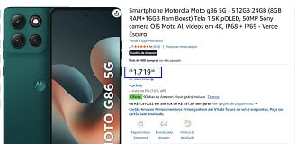 Oferta do Moto G86