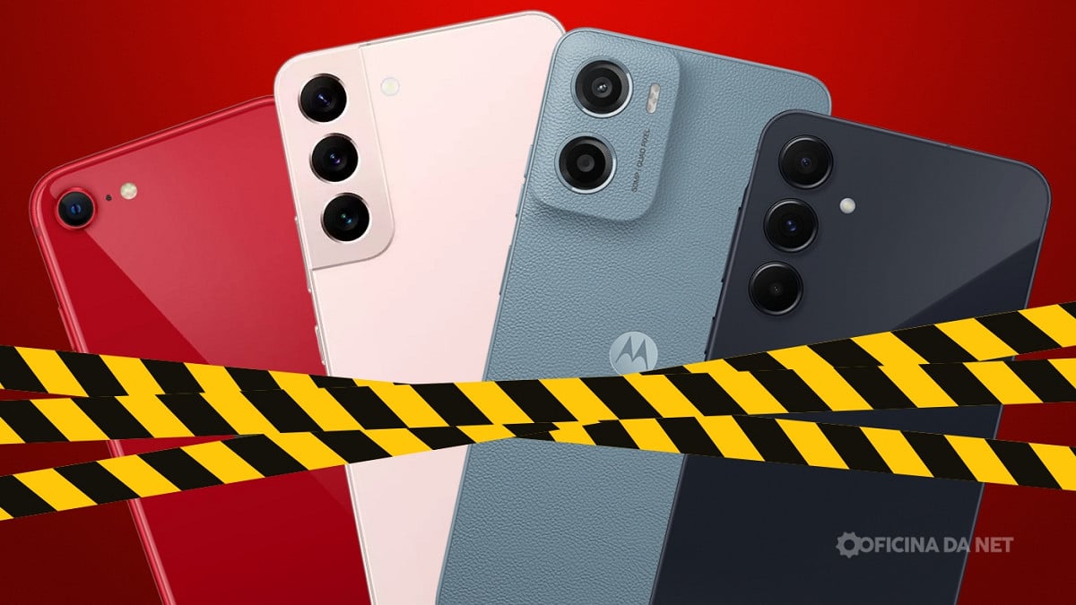 Esses quatros modelos de celular você deve evitar em 2026. Imagem: Oficina da Net