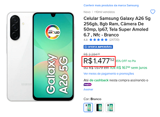 Oferta do Galaxy A26