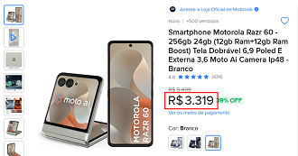 Oferta do Motorola Razr 60