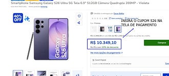 Oferta do Galaxy S26 Ultra