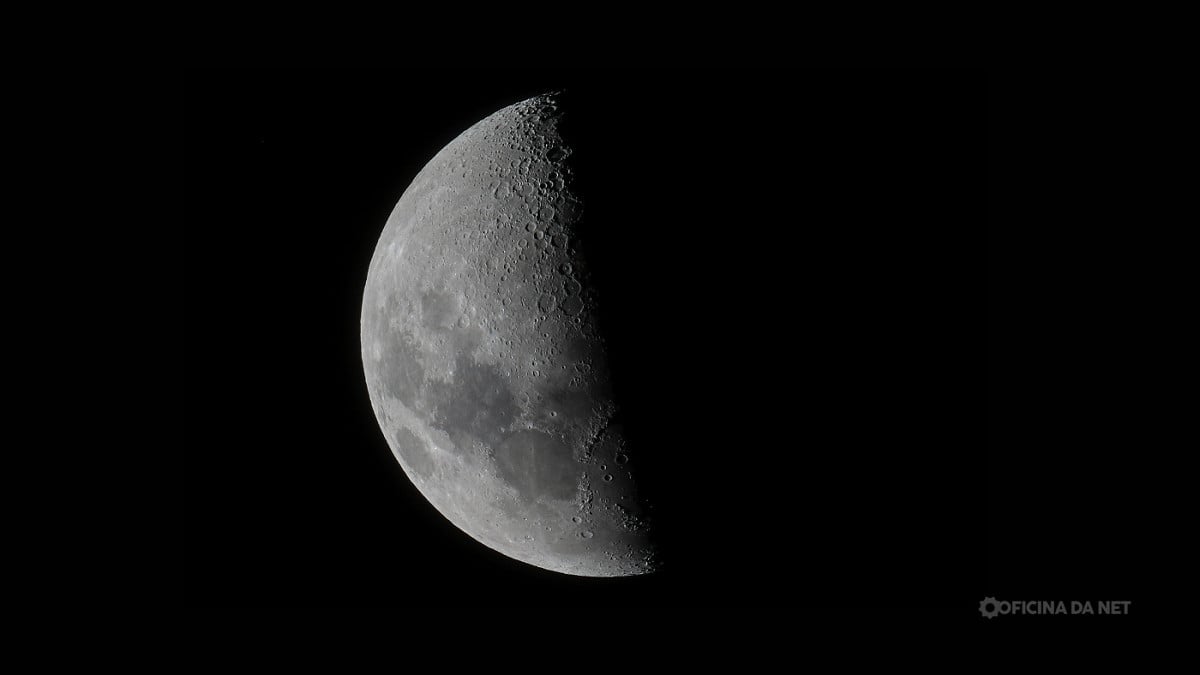 Qual a fase da Lua nesta quinta-feira, 26 de março de 2026. Imagem: Oficina da Net