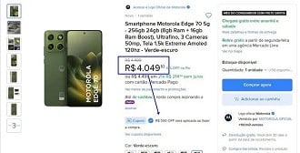 Oferta do Motorola Edge 70