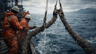 Cabo TAT-8 está sendo retirado do fundo do mar