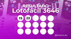 Resultado da Lotofácil 3646 de hoje, quinta (26/03) com prêmio de R$ 2 milhões Resultado da Lotofácil 3646 de hoje, quinta (26/03) com prêmio de R$ 2 milhões