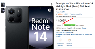 Oferta do Redmi Note 14 4G