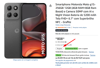 Oferta do Moto G15