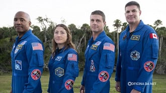 Tripulação da missão Artemis 2 da NASA. Imagem: NASA