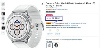 Oferta do Galaxy Watch 8 Classic
