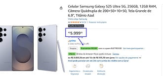 Oferta do Galaxy S25 Ultra